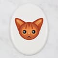 Miniatyrbild 3 av 4: Abyssinian - keramisk gravstensplatta med grafik och en inskription av varumärket Art-Dog