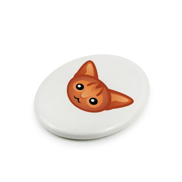 Abyssinian - keramisk gravstensplatta med grafik och en inskription av varumärket Art-Dog