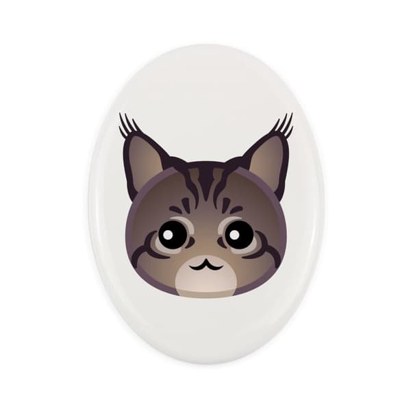 Maine Coon - keramisk gravsten med grafik och inskriptionen av varumärket Art-Dog