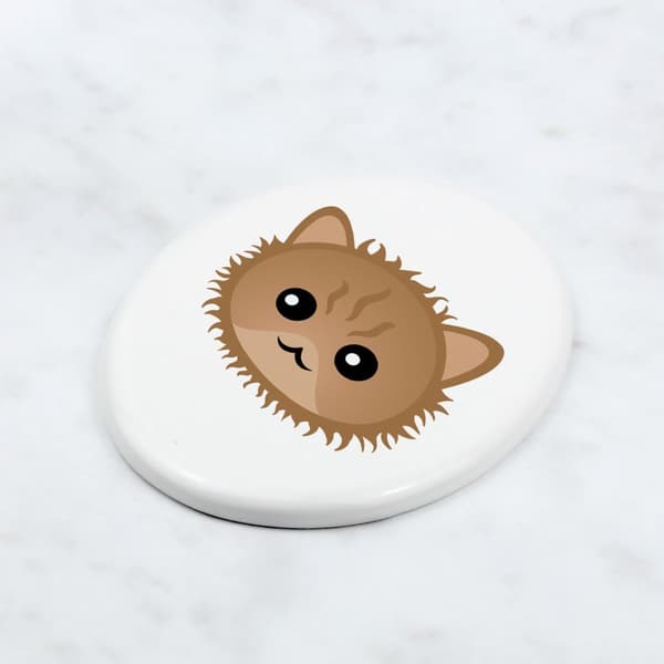 Selkirk Rex - keramisk gravsten med grafik och inskriptionen av varumärket Art-Dog