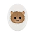 Miniatyrbild 1 av 4: Selkirk Rex - keramisk gravsten med grafik och inskriptionen av varumärket Art-Dog