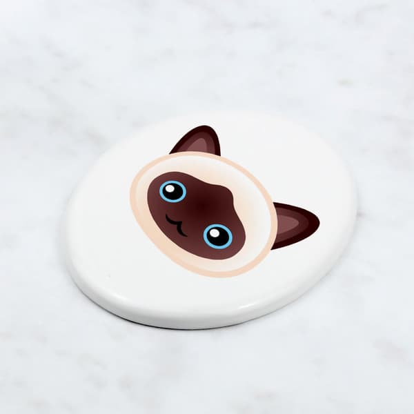 Birman - keramisk gravsten med grafik och inskriptionen av varumärket Art-Dog