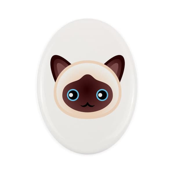 Birman - keramisk gravsten med grafik och inskriptionen av varumärket Art-Dog