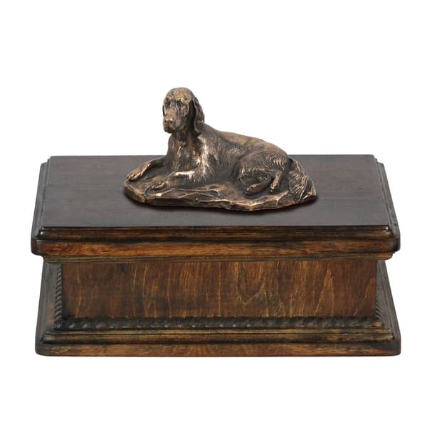 Engelsk setter, Laverack - urna för hundaska, klassisk urna med statyett, elegant urna med hund av Art-Dog