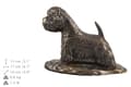 Miniatyrbild 4 av 7: West Highland White Terrier, Westie - urna för hundaska, klassisk urna med statyett, elegant urna med hund av Art-Dog