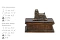 Miniatyrbild 3 av 7: Yorkshire Terrier, York, York, Yorkie - urna för hundaska, klassisk urna med statyett, elegant urna med hund av Art-Dog