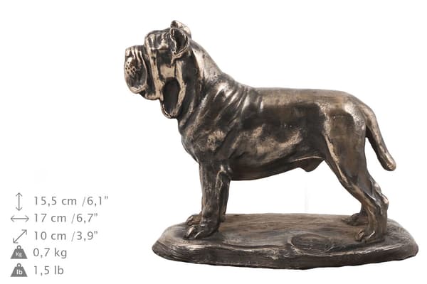 Napolitansk mastiff, napolitansk mastiff, Mastino napoletano - urna för hundaska, klassisk urna med statyett, elegant urna med hund av Art-Dog