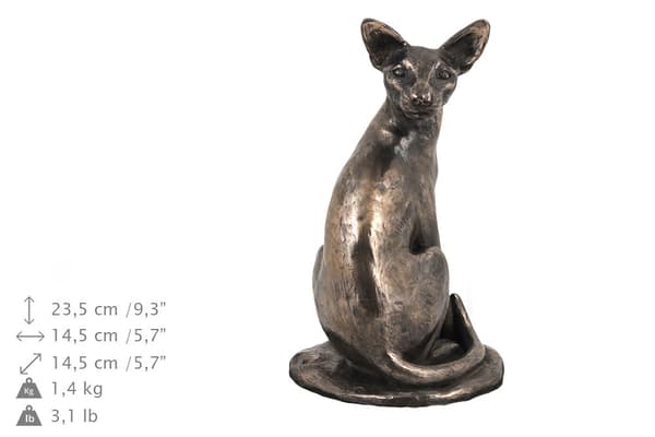Egyptisk Mau-katt - urna för kattaska, klassisk urna med statyett, elegant urna med katt av Art-Dog