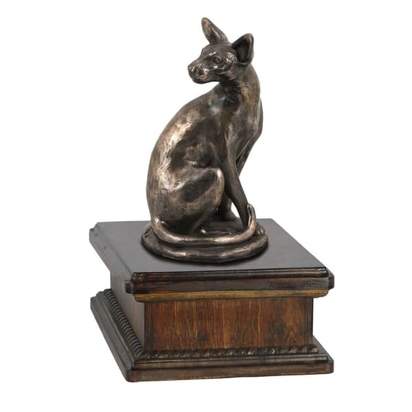 Egyptisk Mau-katt - urna för kattaska, klassisk urna med statyett, elegant urna med katt av Art-Dog