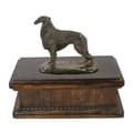 Miniatyrbild 2 av 7: Ryska Borzoi, Borzoi, Barzoi IV - urna för hundaska, klassisk urna med statyett, elegant urna med hund av Art-Dog