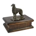 Miniatyrbild 1 av 7: Ryska Borzoi, Borzoi, Barzoi IV - urna för hundaska, klassisk urna med statyett, elegant urna med hund av Art-Dog