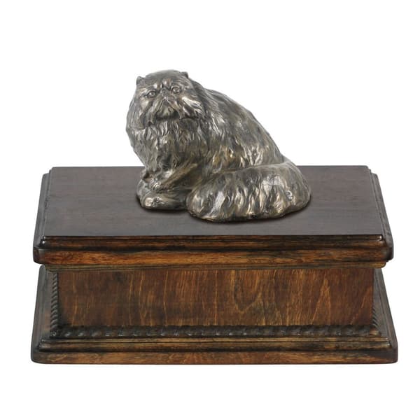 Persisk - urna för kattaska, klassisk urna med statyett, elegant urna med katt av Art-Dog