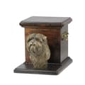 Miniatyrbild 1 av 8: Appinscher, Affenpinscher - urna för hundaska med statyett, elegant urna för en hund, unik urna med hundbyst av Art-Dog