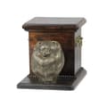 Miniatyrbild 1 av 8: Pomeranian, Pomeranian - urna för hundaska med statyett, elegant urna för en hund, unik urna med hundbyst av Art-Dog