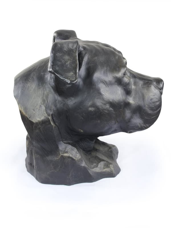 American Staffordshire terrier, Amstaff, Amstaf I - urna för hundaska, hundbyst, stort hundhuvud för trädgården av Art-Dog