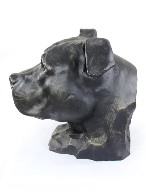 American Staffordshire terrier, Amstaff, Amstaf I - urna för hundaska, hundbyst, stort hundhuvud för trädgården av Art-Dog
