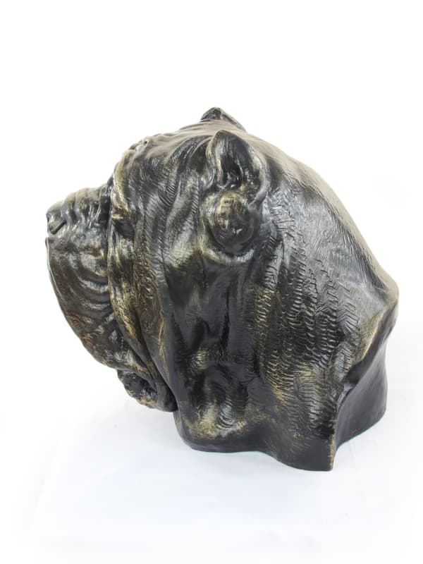 Napolitansk mastiff, napolitansk mastiff, Mastino napoletano - urna för hundaska, hundbyst, stort hundhuvud för trädgården av Art-Dog