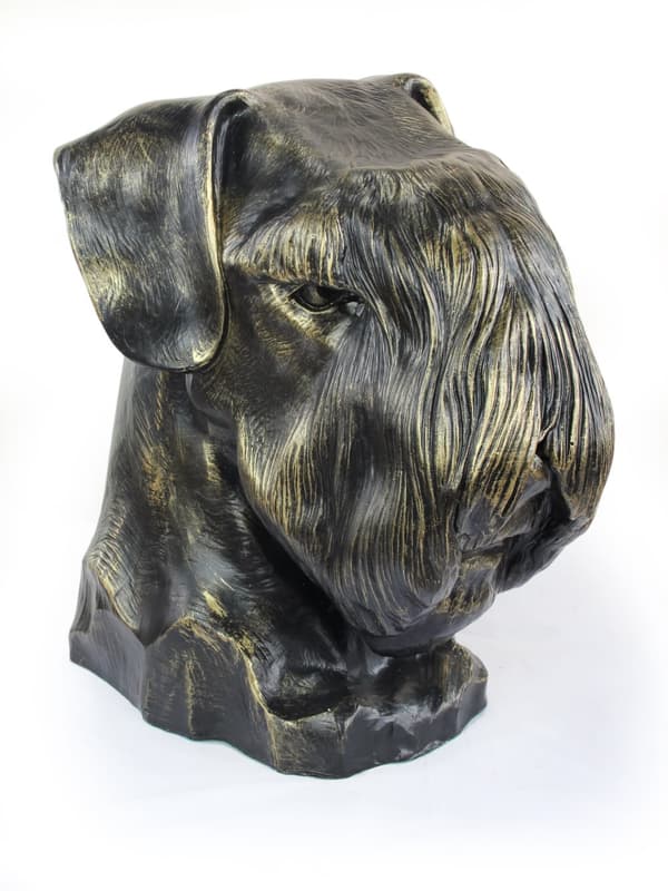 Snautseri, Snautseri I - uurna koiran tuhkalle, koiran rintakuva, iso koiran pää puutarhaan by Art-Dog