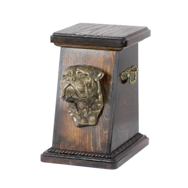 Bullmastiff, Bulmastiff - en urna för hundaska, en elegant urna med statyett, en souvenirurna med en hundbyst av Art-Dog