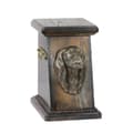 Miniatyrbild 1 av 6: Långhårig tax - urna för hundaska, elegant urna med statyett, souvenirurna med hundbyst av Art-Dog