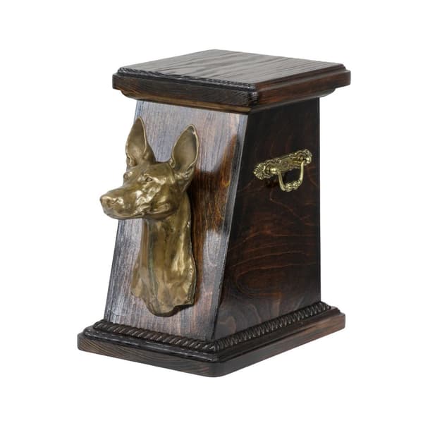 Faraos hund, maltesisk vinthund - urna för hundaska, elegant urna med statyett, souvenirurna med hundbyst av Art-Dog