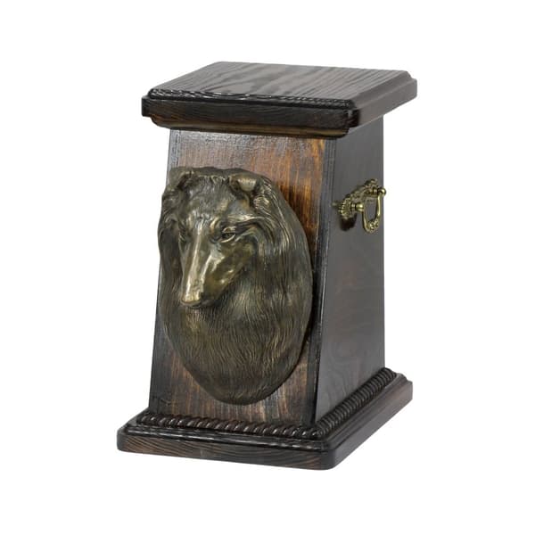 Sheltie - en urna för hundaska, en elegant urna med en statyett, en souvenirurna med en hundbyst av Art-Dog