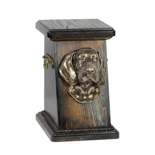 Weimaraner, Weimaraner - en urna för hundaska, en elegant urna med statyett, en souvenirurna med en hundbyst av Art-Dog