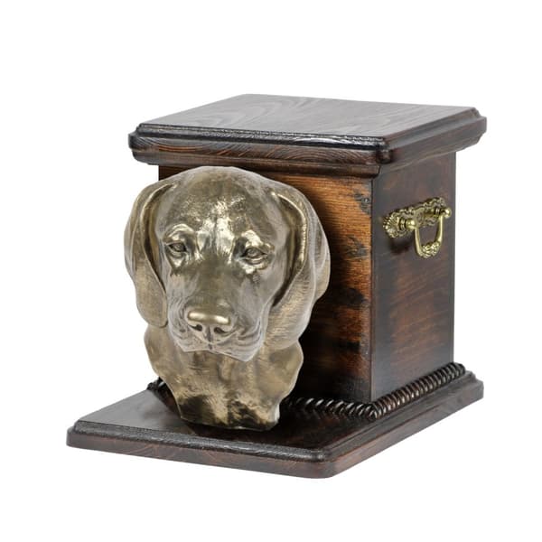 Bavarian Mountain Hound - urna för hundaska med statyett, elegant urna för en hund, unik urna med hundbyst av Art-Dog