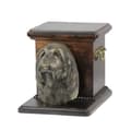 Miniatyrbild 1 av 8: Bearded Collie, Highland Collie - urna för hundaska med statyett, elegant urna för en hund, unik urna med hundbyst av Art-Dog
