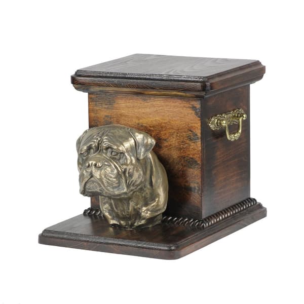 Bullmastiff, Bulmastiff - en urna för hundaska med en statyett, en elegant urna för en hund, en unik urna med en hundbyst av Art-Dog