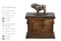 Miniatyrbild 3 av 7: Bulldog - urna för hundaska, urna med statyett, elegant urna i klassisk stil av Art-Dog