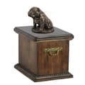 Miniatyrbild 2 av 7: Bulldog II - urna för hundaska, urna med statyett, elegant urna i klassisk stil av Art-Dog