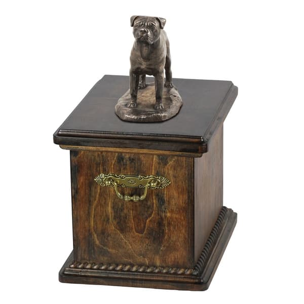 Bullmastiff, Bulmastiff - urna för hundaska, urna med statyett, elegant urna i klassisk stil av Art-Dog
