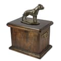 Miniatyrbild 1 av 7: Staffordshire Bull Terrier, Staffik, Staffi III - urna för hundaska, urna med statyett, elegant urna i klassisk stil av Art-Dog