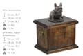 Miniatyrbild 3 av 7: French Bulldog II - urna för hundaska, urna med statyett, elegant urna i klassisk stil av Art-Dog