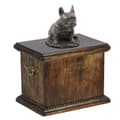 Miniatyrbild 2 av 7: French Bulldog II - urna för hundaska, urna med statyett, elegant urna i klassisk stil av Art-Dog