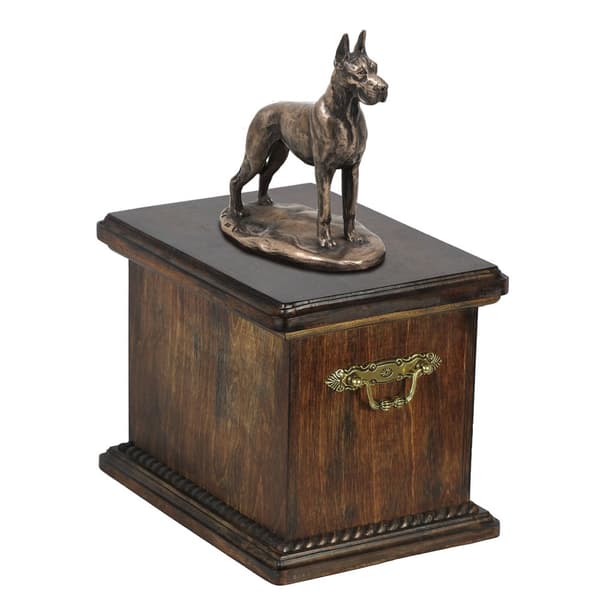 Great Dane I - urna för hundaska, urna med statyett, elegant urna i klassisk stil av Art-Dog