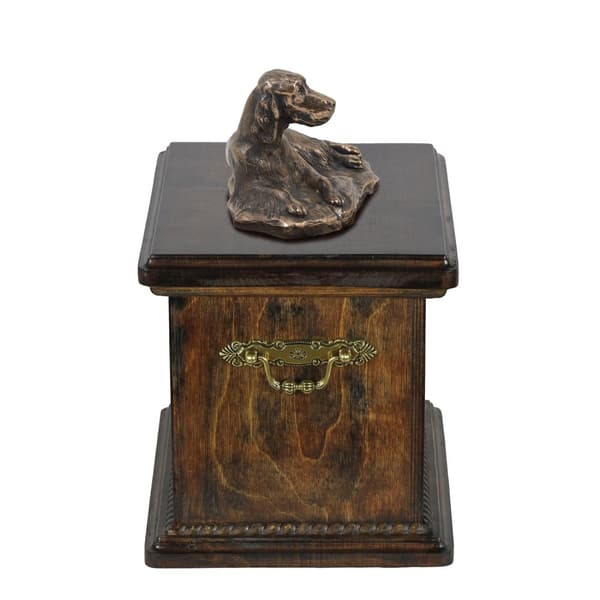 Engelsk setter, Laverack - urna för hundaska, urna med statyett, elegant urna i klassisk stil av Art-Dog