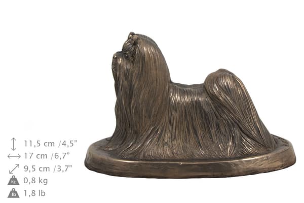 Shih Tzu, Shi tsu, Shi-Tzu, Szi-cu, Szitzu - urna för hundaska, urna med statyett, elegant urna i klassisk stil av Art-Dog