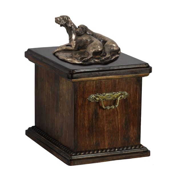 Weimaraner, Weimaraner - urna för hundaska, urna med statyett, elegant urna i klassisk stil av Art-Dog