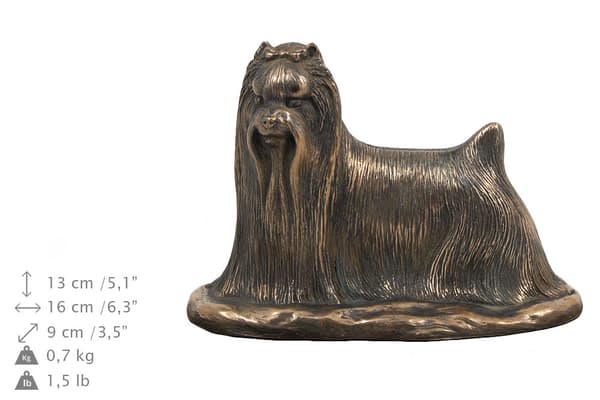 Yorkshire Terrier, York, York, Yorkie - urna för hundaska, urna med statyett, elegant urna i klassisk stil av Art-Dog