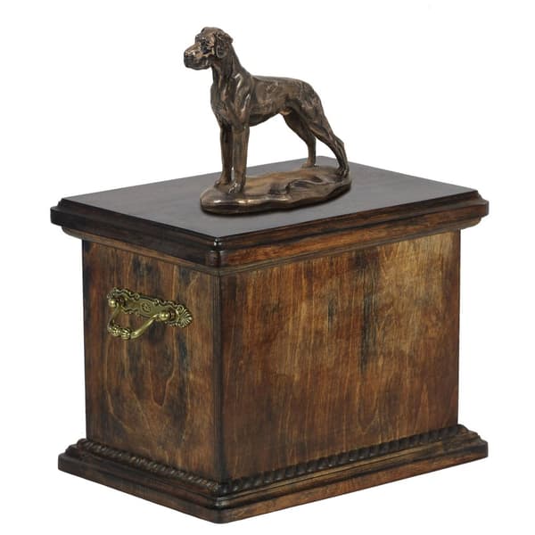 Great Dane II - urna för hundaska, urna med statyett, elegant urna i klassisk stil av Art-Dog