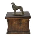 Miniatyrbild 2 av 7: Russian Greyhound Borzoi, Borzoi, Barzoi IV - urna för hundaska, urna med statyett, elegant urna i klassisk stil av Art-Dog