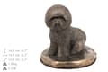 Miniatyrbild 4 av 7: Bichon Frise, Teneriffa Dog - urna för hundaska, klassisk urna med statyett, elegant urna med hund av Art-Dog