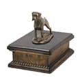 Miniatyrbillede 1 af 7: Boxer, Boxer III - urne til hundeaske, klassisk urne med statuette, elegant urne med hund fra Art-Dog