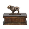 Miniatyrbild 1 av 7: Bulldog I - urna för hundaska, klassisk urna med statyett, elegant urna med hund av Art-Dog