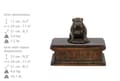 Miniatyrbild 3 av 7: Bulldog III - urna för hundaska, klassisk urna med statyett, elegant urna med hund av Art-Dog