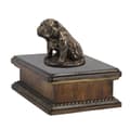 Miniatyrbild 2 av 7: Bulldog III - urna för hundaska, klassisk urna med statyett, elegant urna med hund av Art-Dog