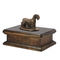 Miniatyrbild 1 av 7: Czech Terrier, Cesky Terrier - urna för hundaska, klassisk urna med statyett, elegant urna med hund av Art-Dog
