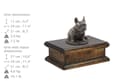 Miniatyrbild 3 av 7: French Bulldog II - urna för hundaska, klassisk urna med statyett, elegant urna med hund av Art-Dog
